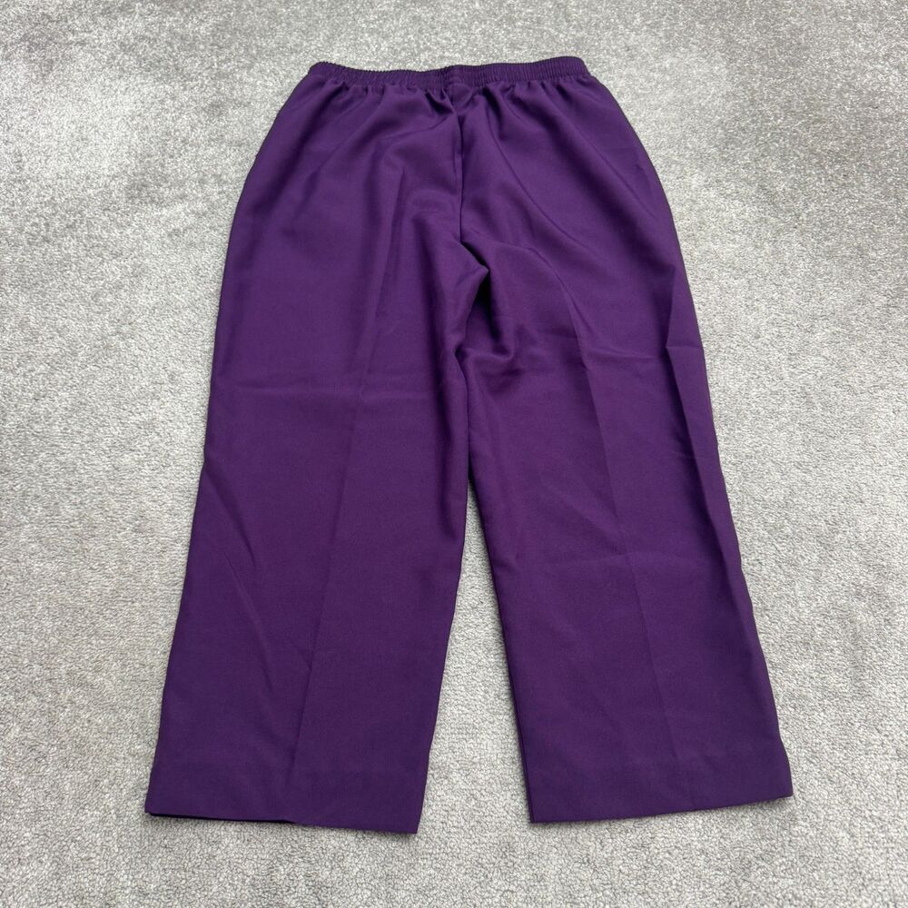 Sara Morgan Pull On Pants Trouser Womens 16P Purple Elastic Waist Slacks Classic